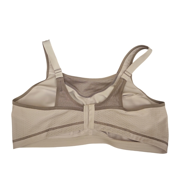 Glamorise no bounce camisole elite wire free bra gray white sz 44 C wireless - Picture 7 of 8